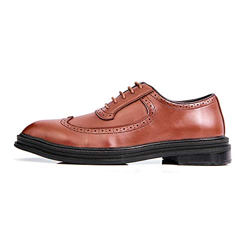 Men's Carving Brogue Oxfords for Men Low Top Lace-up Formal Work Derby Shoes Synthesis Leather Rubber Strong Outsole3