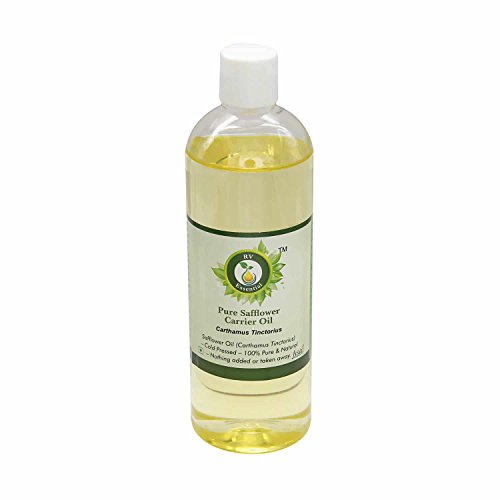 Safflower Oil - Carthamus Tinctorius - for Skin - for Cooking - Unrefined - for Painting - for Face - for Hair - for Skin - 100% Pure Natural - Cold Pressed - 100ml - 3.38oz by R V Essential