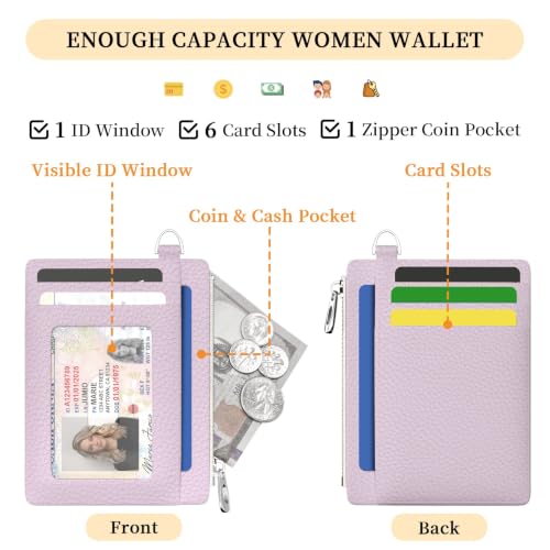 Image of Hancynir Minimalist Slim Wallet Women Credit Card Holder, RFID Small Cute