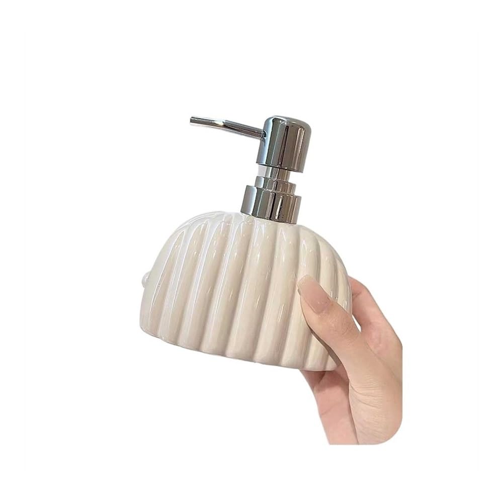 Seifenspender mit Pumpe, Rosa/Weiß, 350 ml, Seifenspender für Zuhause und Hotel, für die Küche, Spender für Handseife, Waschmittel, Duschgel