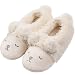 Caramella Bubble Women Wool Plush Fleece Lined Slip On Memory Foam Clog House Slippers Indoor / Outdoor (US7-8, White)