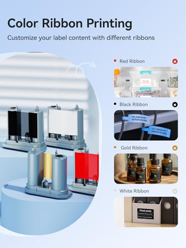 Image of NIIMBOT M2 Label Maker for Vial, 300DPI Printing Sticker Printer, Blue