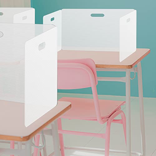 Privacy Shields 2 Pack Durable Easy Carry Plastic Desk Dividers-Easy To Disinfect Classroom Dividers-Portable Divider-Re-Usable Privacy Divider #TOP7