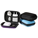Mini Charger Case, Travel Cord Organizer Case, Universal Cable Organizers, Portable Storage Bag, Electronics Accessories Bag for Chargers and Cables, Memory Card, Travel Gadgets(Blue)