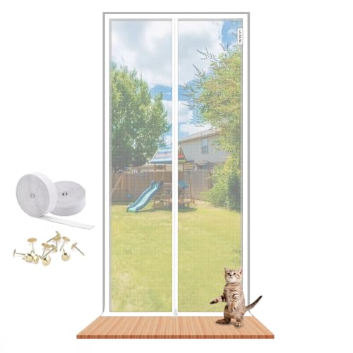 Katzentor Balkontür 80x210cm verdicktes Katzensicherheitstor für Wohnzimmer, Schlafzimmer, Küche, Terrasse, Hunde-Katzen-Gittertür mit...