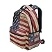 American Flag Kids Backpack Rustic Patriotic USA Flags Laptop Backpack School Bag Bookbag Camping Travel Outdoor Daypack Shoulder Bag for Boy Girl