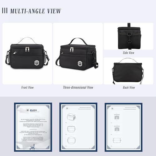 Miniatura 6 de Hihibear Bolsa Termica Porta Alimentos 6.4l 9l, Bolsa Comida Trabajo, Lunch Bag, Bolsa Isotermica Porta Alimentos Oficina Viaje Picnic