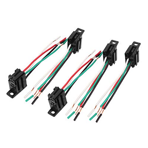 Connecteur de support de relais 4 broches 12V 24V pour câble de voiture et camion (5 pièces)