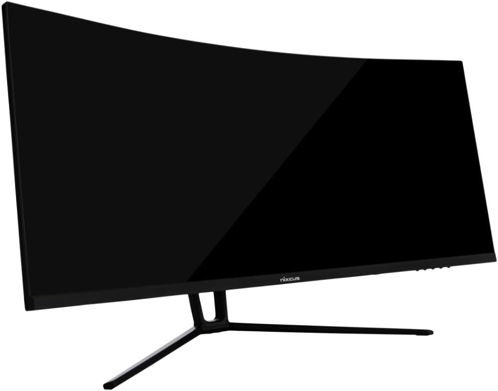 Exсluѕіvе Nixeus EDG 34” Ultrawide 3440 x 1440 AMD Radeon FreeSync Certified 144Hz 1500R Curved Gaming Monitor with Tilt Only Stand (NX-EDG34S)