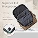For 9-11 Inch iPag Bag Tablet Bag with USB Charing Port and Adjustable Shoulder Strap Tablet Carrying Sleeve Fit for 11 Inch iPad Air, iPad Pro, iPad Mini (PU Leather, Brown)