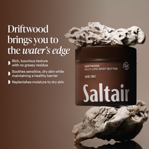 Image of Saltair Multi-Lipid Body Butter | Driftwood Ceramide Cream | 10 oz | Creamy texture with conditioning ingredients for lasting hydration and a soft comfortable finish