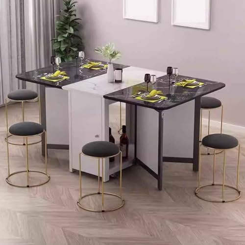 Table cuisine pliante noire pour optimiser les petits espaces - 8