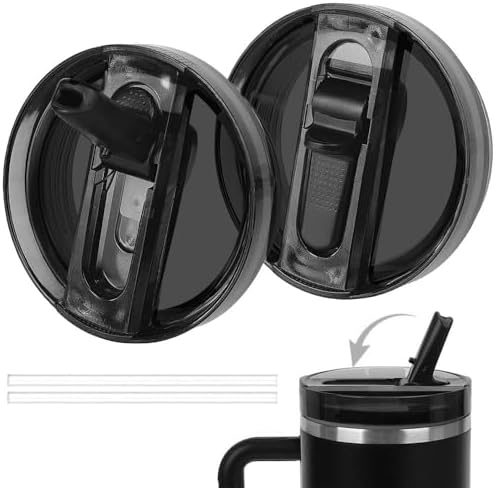 Stanley cup Deckel, 2 Stück Ersatzdeckel für 40oz Becher, Wiederverwendbarer Auslaufsichere und Staubdichte Tumbler Stanley Deckel