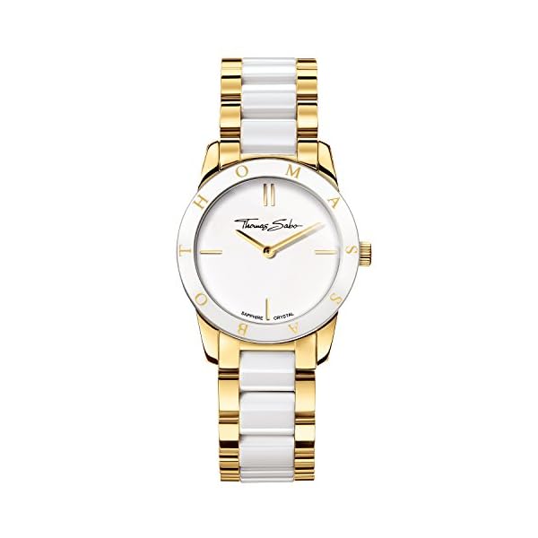 Thomas Sabo Damen-Armbanduhr Analog Quarz Edelstahl WA0193-262-202-30 mm