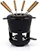 Juego De Fondue De Hierro Fundido, Juego De Fondue De Carne/Queso/Chocolate Para 6 Personas, Fondue Con Quemador Y 6 Tenedores