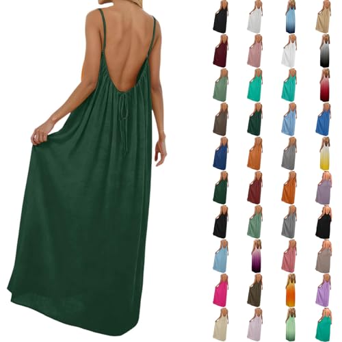 Robe maxi sans manches dos nu avec bretelles délicates confort