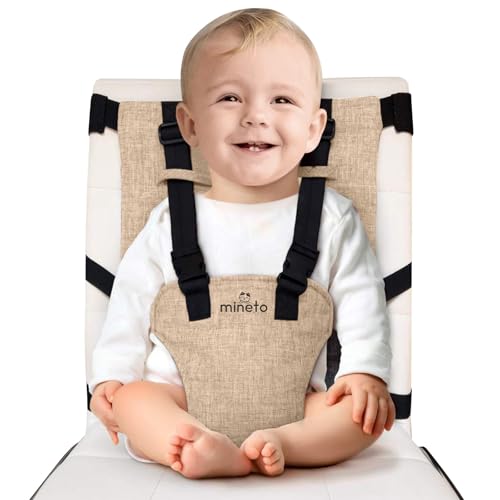 Mineto Tragbare Sitzerhöhung für Baby & Kinder - Klappbarer Hochstuhl für Zuhause & Unterwegs -...