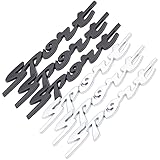 WEBEEDY 6 stücke Auto Sport Emblem Aufkleber 3D Dekorative Aufkleber Emblem Abzeichen Aufkleber Aufkleber Auto Motorrad Abzeichen Fahrzeugersatz Für Universalauto