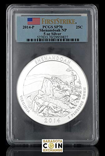 2014 P 5 Ounce Silver Quarter Silver 5oz Silver Quarter SP70 PCGS