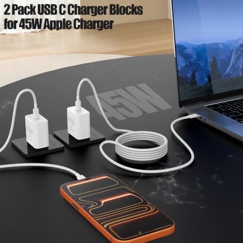 Image of USB C Charger Fast Charging,2Pack 45W Type C Fast Charger Block& Cable