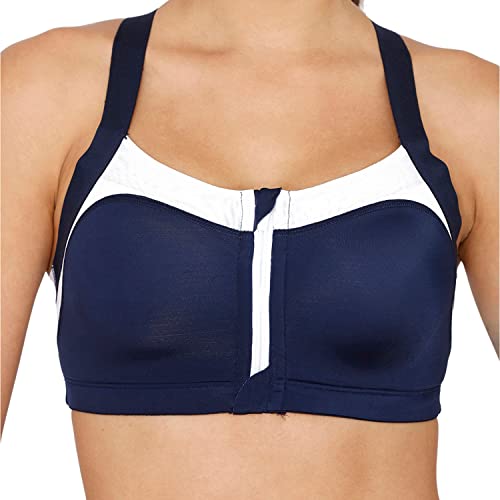 Image of Zelocity High Impact Quick Dry Sports Bra - Maritime Blue