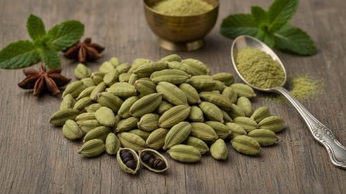 Image of Parshutara Farm Green Cardamom 200g | Premium Green Elaichi | Aromatic Whole Cardamom for Tea, Desserts & Cooking
