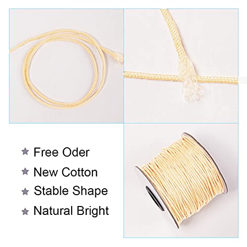 Image of PH PandaHall 1.5mm 100 Yards Nylon Thread Blinds String Beading Cord Bracelet String Braided Lift Shade Cord Kumihimo Macrame Thread for Rollers Windows Roman Shade Repair Friendship Bracelet