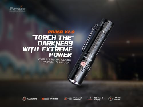 Fenix PD36R V2 1700 Lumen taktische Taschenlampe