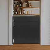 ieLsngai Porte basculanti divisorie porta cucina 90 x 90 cm, porta basculante in legno di pino, divisorio con chiusura automatica, per ingresso negozio, caffetterie, lavanderie, corridoi