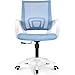 Neo Chair Fashionable Mid-Back Mesh Ergonomic Swivel Desk Home Office Computer Chair with Lumbar Support, Blue