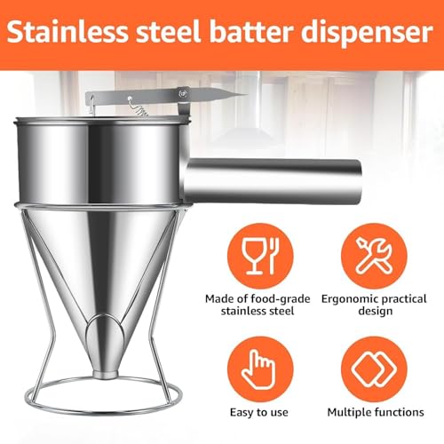 Dispensador de pasteles en embudo estable con vertedor multiusos 4