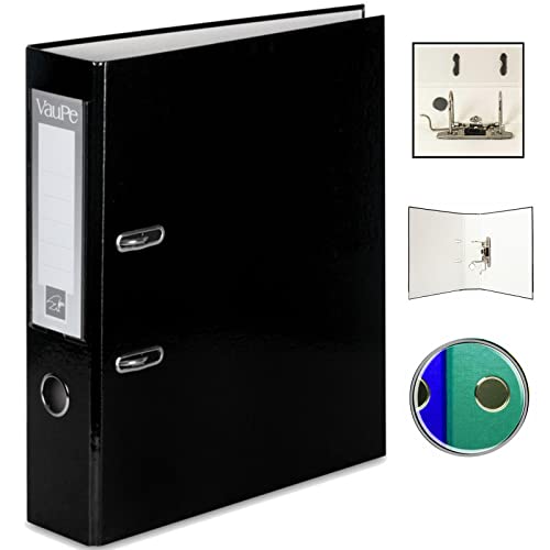 Image of OFFICE Centre 1 x Black A4 Large 75mm Lever Arch Files Folders Metal Edge & Finger Pull Stationery Document Storage Paper Office School