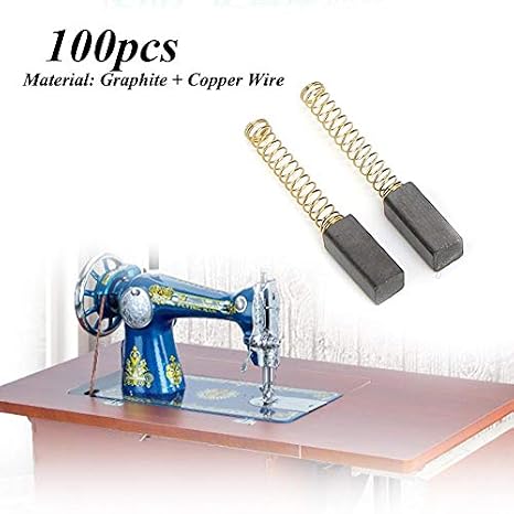 100pcs Carbon Motor Brushes Set Sewing Machine Replacement Accessories for Household Sewing Machine