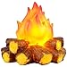 Eyoulife Simulation Flamme Lampe Realistische Flammen Künstliches Feuer Deko Batteriebetrieben Künstliches Lagerfeuer LED für Halloween Weihnachten
