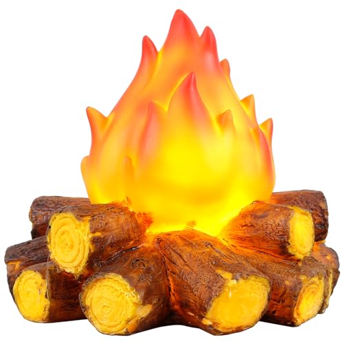 3D Künstliche Flamme Lampe Lagerfeuer Imitat Led-Flammenleuchte Mini Tragbar Tischlampe Deko Kamin Simulierte Flammenlampe für Outdoor Camping Halloween Weihnachten Dekoration