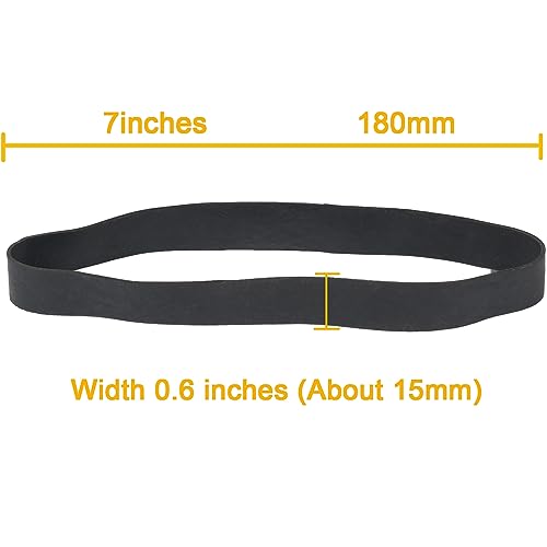Foshine Rubber Bands Size#107 Heavy Duty Big Wide Tactical Rubber Band 30PCS Elastic Bands For Office Supply Trash Can File Folders Litter Box (Black blue Beige) image 3