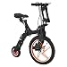 D&XQX Pieghevole Bici elettriche, Scooter Elettrico Compatto 350W 12 Pollici Electric City Bike Urbano Pendolare, Moto Esterni,Arancia