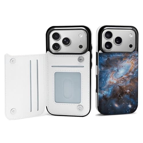 HKMNLEW iPhone 17 Pro�p�g�ѓd�b�E�H���b�g�A���j�o�[�X�M�����N�V�[�X�y�[�X�v�����g�t���b�vPU���U�[���C�ϏՌ��d�b�P�[�X�J�o�[ �J�[�h�z���_�[�t��