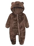 CHAOJIESI Baby Winter Clothes Newborn Boy Snowsuit Girl Infant Snow Wear Suit 3-6 Months Brown
