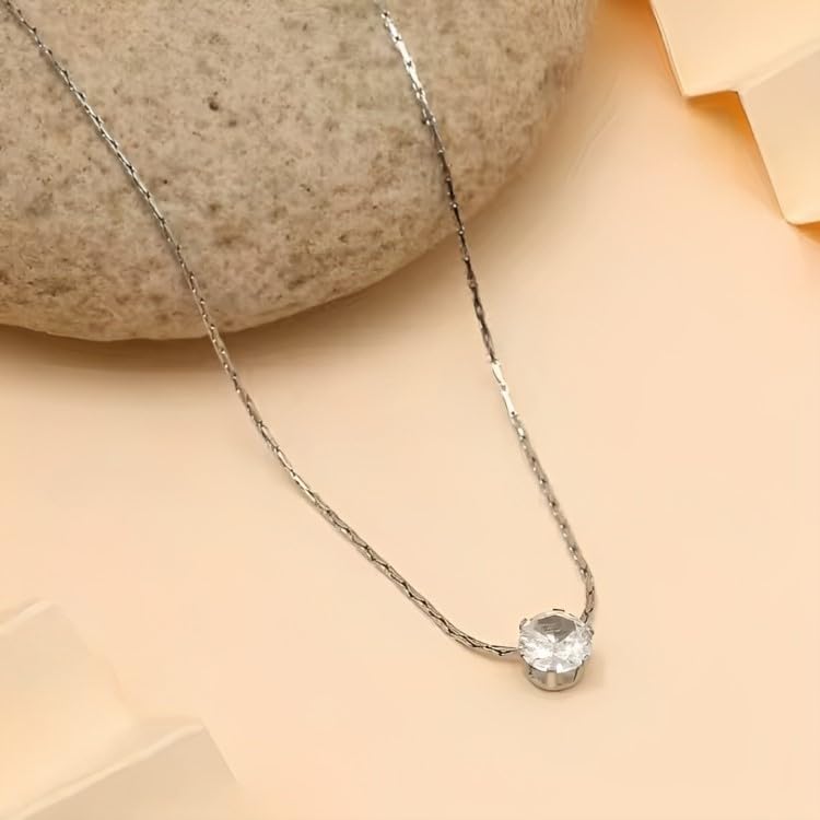 Image of Korean Fashion Dainty Necklace for Women and girls | Anti-Tarnish Chain with Elegant Pendant | Stylish & Trendy Everyday Wear Jewelry