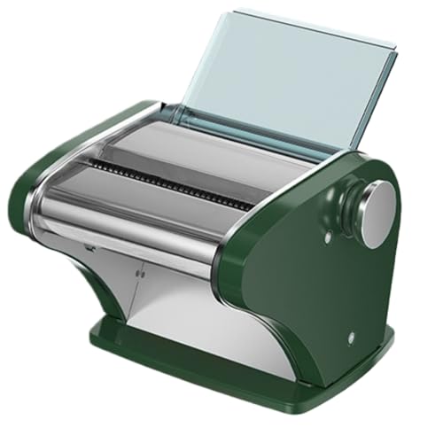 FYDN 製麺機 電動パスタマシン 電動麺機 6速調整 厚み調整可能 そば 餃子 うどん 生麺などを作るのに適しています 充電式 多機能 家庭用 業務用 (グリーン,1枚刃タイプ)