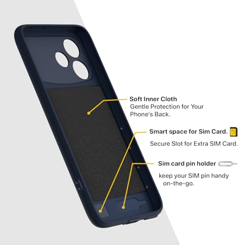Image of Outlouders Back Cover for Oppo F33 Pro 5G | Full Camera Protection | TPU Soft Flexible Shockproof Bumper Case (Blue)