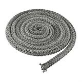 Sello de fibra de vidrio de repuesto para puertas de estufas, apto para estufas de leña y pellets, así como puertas de horno industrial para mantener la eficiencia del calor (12 mm x 2 m)