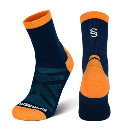 Image of Merino Wool Hiking Socks Men Women, Anti-Blister Moisture Wicking Breathable Targeted Cushion Trekking Crew Socks
