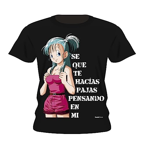 Amantes del Manga, ¡¡¡Esta ES Vuestra Camiseta!!! (Negra Manga Corta, XL)