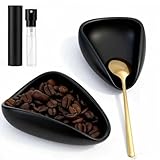 Ceramic Coffee Bean Dosing Cup + Sprayer Gift Set, Spoon Rest, Mini Coffee Spoon Holder for Tea Spoons Stirrers, Coffee Station Decor, Espresso Coffee Bar Accessories & Essentials