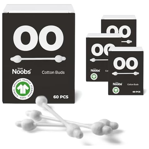 Love Noobs Organic Baby Cotton Buds, 240 Pieces Cover