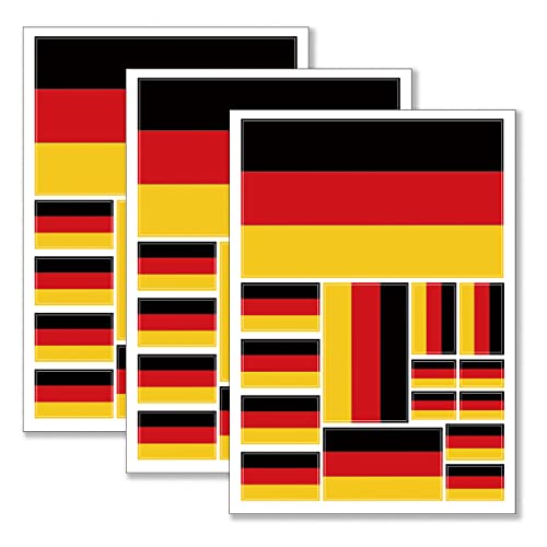 QQSD Germany Flag Sticker German Decal in Multiple Sizes, 3 Pack, 11.7 x 8.3 Inches by QQSD - Used condition - US$8.99