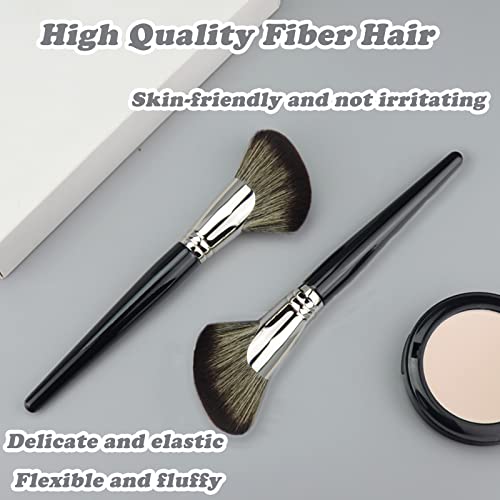 Premium Synthetic Make Up Contour Brush, Face Bronzers Brush,Blending, Buffing, Stippling Bristles, Sculpting Brushes For Liquid, Cream, Powder Cosmetic. Pro Dense, Soft Quality Brushes (Black) #TOP5