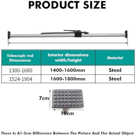 Adjustable C Bar Stabilizer for Box Truck Trailer, 51.2-74.8" Ratcheting Pole with Anti-Slip Pad, Heavy-Duty 2-Piece Design, Perfect for Secure Load Support
